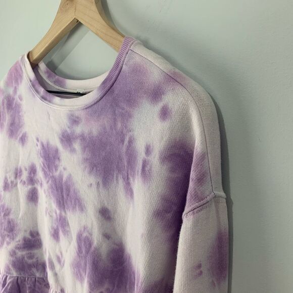 BP Purple Tie Dye Babydoll Sweatshirt S - Picture 5 of 8